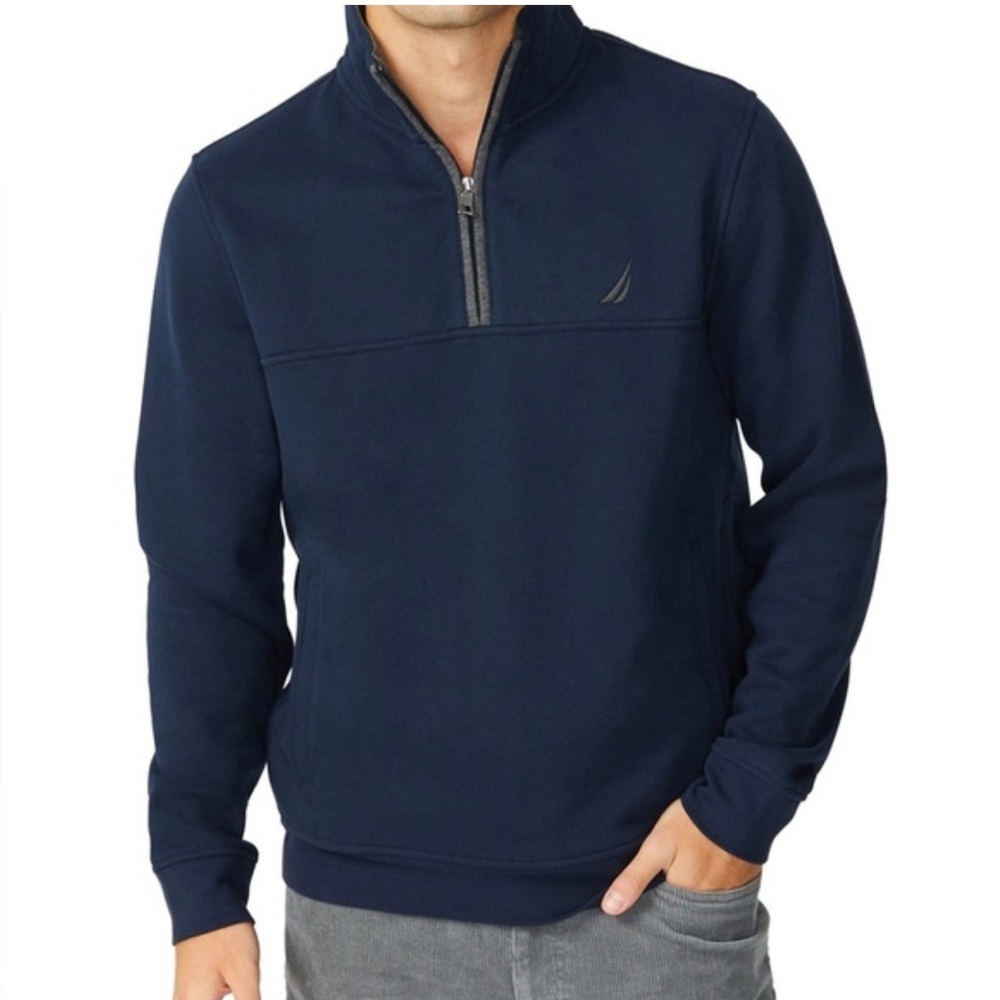 Nike Navy Blue Quarter Zip Men's Sweater.   Size-Medium